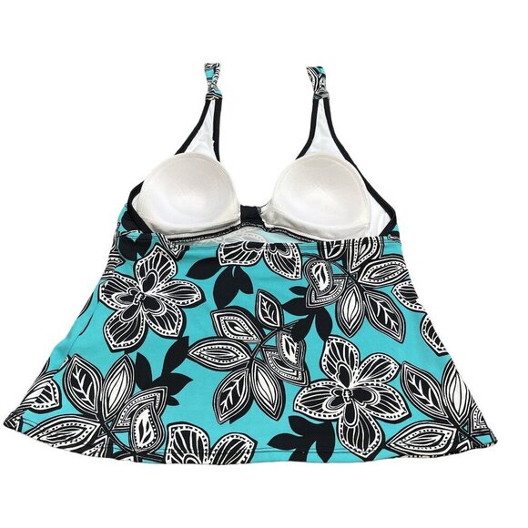 Jantzen Classics Women's Halter Tankini Top & Skirt Set Floral Print Size Medium - Picture 5 of 12